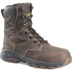 Carolina Boots: Men's CA5555 Brown Composite Toe 8" Subframe Insulated Side Zip Lightweight Work Boot