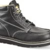 Carolina Boots: Men's CA7007 Black Flatiron 6" Moc Wedge Toe Work Boot