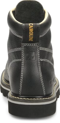 Carolina Boots: Men's CA7007 Black Flatiron 6" Moc Wedge Toe Work Boot -Work Shoes Store ca7007 2