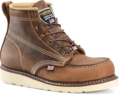 Carolina Boots: Men’s CA7011 Old Town Folklore AMP USA 6” Domestic Moc Toe Wedge Work Boot