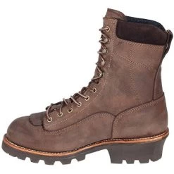 Carolina Boots: Men's Brown 8 Inch Waterproof CA7022 Logger Boots -Work Shoes Store ca7021st carolinai 01 1
