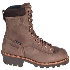 Carolina Boots: Men's Brown 8 Inch Waterproof CA7022 Logger Boots -Work Shoes Store ca7021st carolinao 01 1