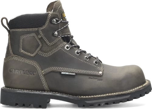 Carolina Boots: Men's CA7532 Grey 6” PitStop Waterproof Comp Toe Work Boots 4 Carolina Boots: Men's CA7532 Grey 6” PitStop Waterproof Comp Toe Work Boots - Image 2