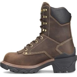 Carolina Boots: Men's CA7837 Brown Composite Toe 8" Capacity Cardinal Waterproof Logger Work Boot -Work Shoes Store ca7837 500xauto instepedit