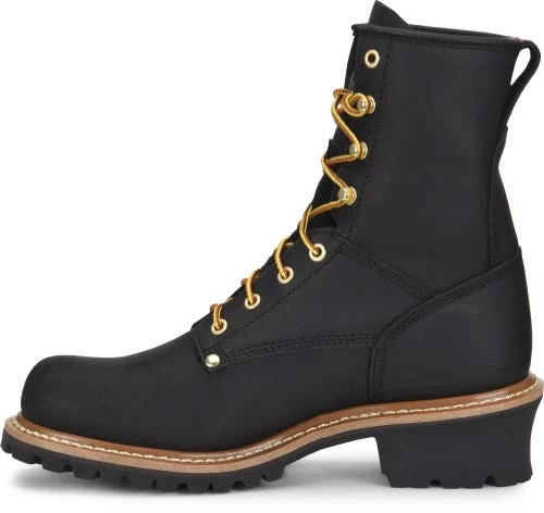 Carolina Boots: Men's CA825 Black 8" Elm Logger Boot 5 Carolina Boots: Men's CA825 Black 8" Elm Logger Boot - Image 3
