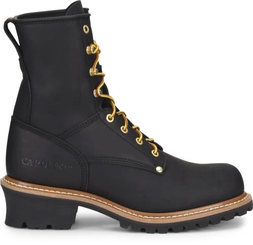 Carolina Boots: Men's CA825 Black 8" Elm Logger Boot 4 Carolina Boots: Men's CA825 Black 8" Elm Logger Boot - Image 2