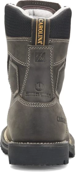 Carolina Boots: Men's CA8532 Grey 8” Waterproof Composite Toe Work Boots -Work Shoes Store ca8532 500xauto heel