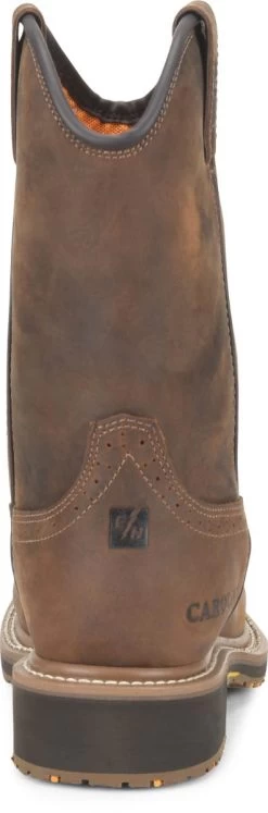 Carolina Boots: Men’s CA8536 Brown Anchor 10” Waterproof Composite Square Toe Roper -Work Shoes Store ca8536 500xauto heel