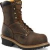 Carolina Boots: Men's CA9853 Brown Poplar 8” Composite Toe Logger Boot -Work Shoes Store ca9853 500xauto