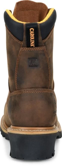 Carolina Boots: Men's CA9853 Brown Poplar 8” Composite Toe Logger Boot 13 Carolina Boots: Men's CA9853 Brown Poplar 8” Composite Toe Logger Boot -Work Shoes Store ca9853 500xauto heel