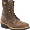 Carolina Boots: Men's CA9855 Brown 8" Composite Square Toe Waterproof Logger Boot 1 Carolina Boots: Men's CA9855 Brown 8" Composite Square Toe Waterproof Logger Boot -Work Shoes Store ca9855 500xauto