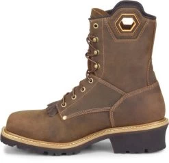 Carolina Boots: Men's CA9855 Brown 8" Composite Square Toe Waterproof Logger Boot -Work Shoes Store ca9855 500xauto instep
