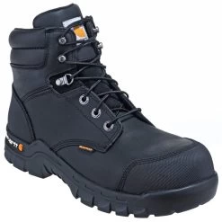 Carhartt Boots: Men's CMF6371 Black 6-Inch Waterproof Composite Toe Rugged Flex EH Boots -Work Shoes Store carhartt cmf 6371 p 01