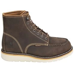 Carhartt Boots: Men's CMW6095 Brown 6-Inch Waterproof General Toe Wedge Boots 12 Carhartt Boots: Men's CMW6095 Brown 6-Inch Waterproof General Toe Wedge Boots -Work Shoes Store carhartt cmw6095 o 01