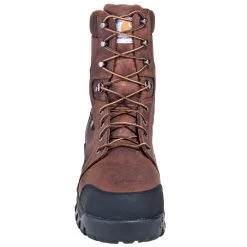 Carhartt Boots: Men's CMF8720 Brown Met Guard Waterproof 8-Inch Work Boots -Work Shoes Store carhartt cwf8720 f 01
