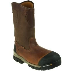 Carhartt Boots: Men's CME1355 Brown Composite Toe Waterproof Pull On Boots -Work Shoes Store carhartt cme1355 p 001 1