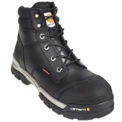 Carhartt Boots: Men's CME6351 Black 6-Inch Waterproof Insite Composite Toe EH Work Boots -Work Shoes Store carhartt cme6351 p 01