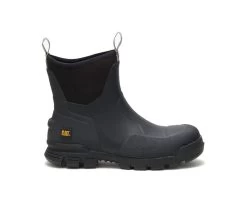 Caterpillar Boots: Unisex P724104 Black Stormers Waterproof Rubber Work Boot
