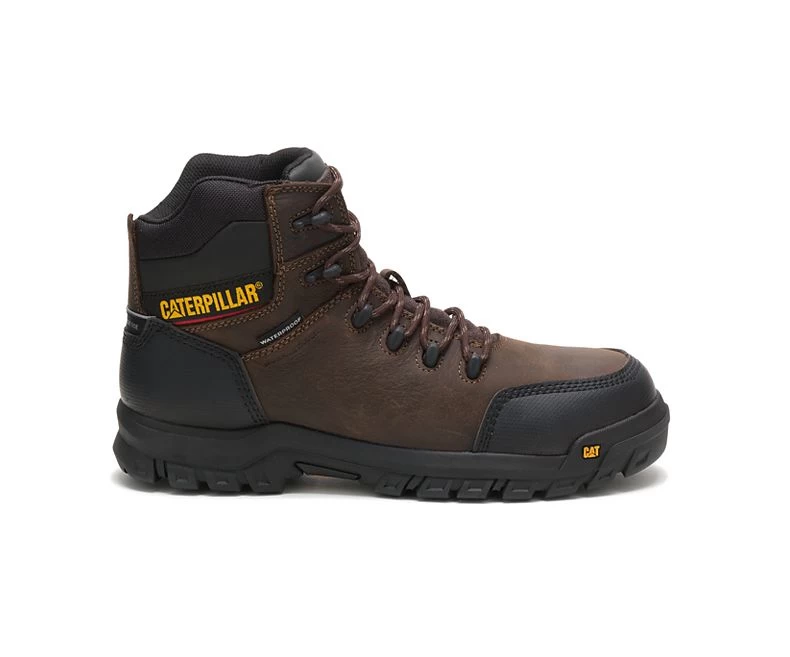Caterpillar Boots: Men's P90977 Brown Resorption Composite Toe Waterproof Work Boot 3 Caterpillar Boots: Men's P90977 Brown Resorption Composite Toe Waterproof Work Boot