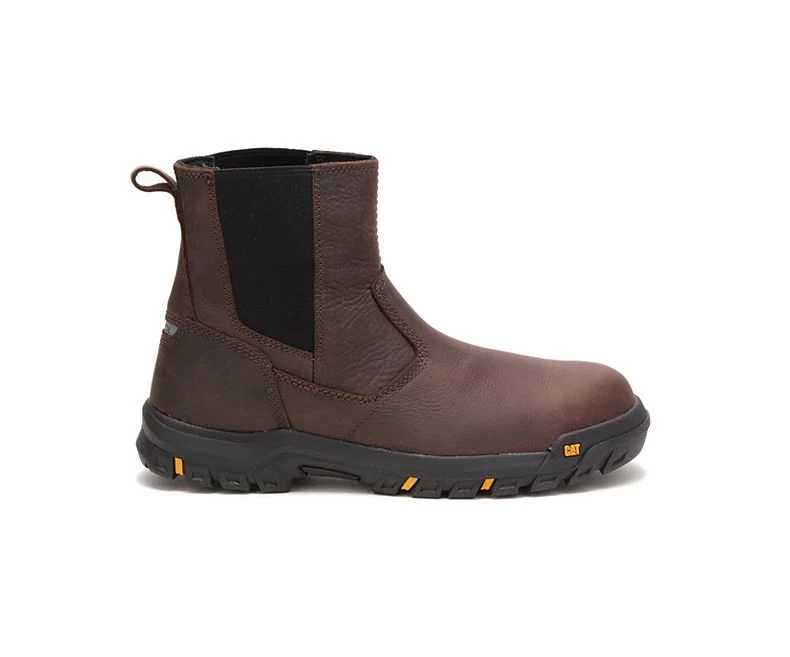 Caterpillar Boots: Men's P91026 Brown Wheelbase Steel Toe Work Boot 3 Caterpillar Boots: Men's P91026 Brown Wheelbase Steel Toe Work Boot