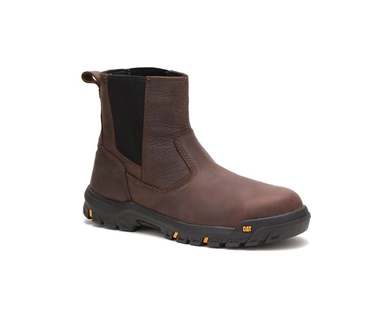 Caterpillar Boots: Men's P91026 Brown Wheelbase Steel Toe Work Boot 4 Caterpillar Boots: Men's P91026 Brown Wheelbase Steel Toe Work Boot - Image 2