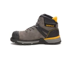 Caterpillar Boots: Men's P91197 Pewter Excavator Superlite Nano Toe Waterproof Work Boot -Work Shoes Store catm p91197 032919 s20 180