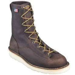 Danner Boots: Men's 15556 USA-Made Brown EH Bull Run Work Boots -Work Shoes Store danner 15556 p 01 1
