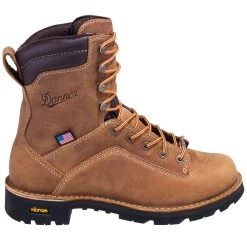 Danner Boots: Men's 17315 EH Brown Waterproof USA-Made Quarry Boots -Work Shoes Store danner 17315 o 01