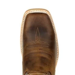 Durango Boots: Men's DDB0297 Brown Maverick Pro Steel Toe Waterproof Pull On Square Toe Work Boot -Work Shoes Store ddb0297 birdseye