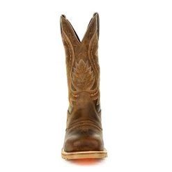 Durango Boots: Men's DDB0297 Brown Maverick Pro Steel Toe Waterproof Pull On Square Toe Work Boot -Work Shoes Store ddb0297 front