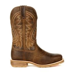 Durango Boots: Men's DDB0297 Brown Maverick Pro Steel Toe Waterproof Pull On Square Toe Work Boot -Work Shoes Store ddb0297 profile