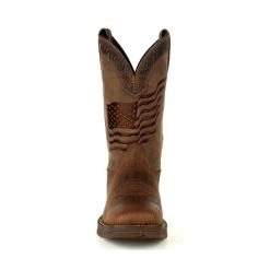 Durango Boots: Men's DDB0314 Brown Rebel Distressed Flag Pull On Square Toe Western Boot 13 Durango Boots: Men's DDB0314 Brown Rebel Distressed Flag Pull On Square Toe Western Boot -Work Shoes Store ddb0314 front