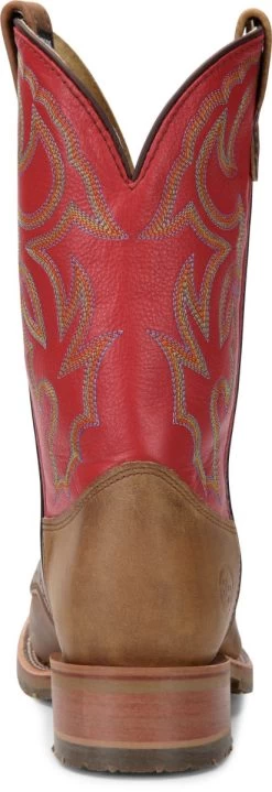 Double H Boots: Men's DH3556 Red Leather USA-Made 11-Inch Cowboy Boots -Work Shoes Store dh3556 500xauto heel
