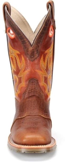 Double H Boots: Men's DH4400 Brown 12" Mickey ICE Roper Domestic Wide Square Toe Cowboy Boot -Work Shoes Store dh4400 500xauto toe