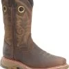 Double H Boots: Men's DH5241 Brown Square Composite Toe 12" Elijah Workflex MAX Cowboy Boot -Work Shoes Store dh5241 500xauto