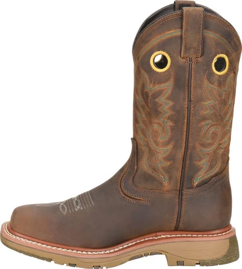 Double H Boots: Men's DH5241 Brown Square Composite Toe 12" Elijah Workflex MAX Cowboy Boot 5 Double H Boots: Men's DH5241 Brown Square Composite Toe 12" Elijah Workflex MAX Cowboy Boot - Image 3