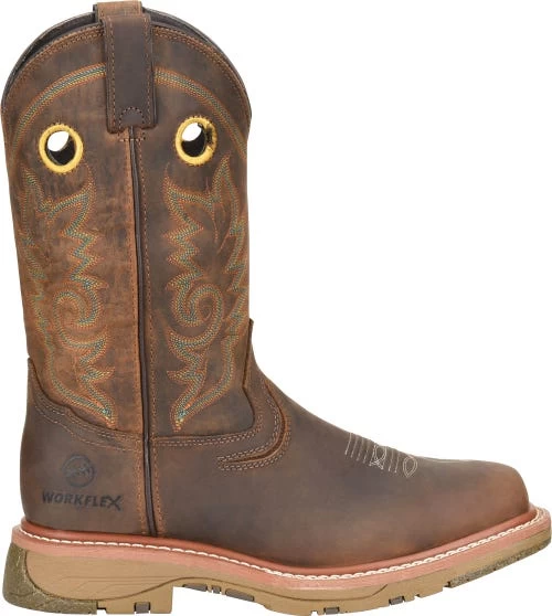 Double H Boots: Men's DH5241 Brown Square Composite Toe 12" Elijah Workflex MAX Cowboy Boot 4 Double H Boots: Men's DH5241 Brown Square Composite Toe 12" Elijah Workflex MAX Cowboy Boot - Image 2