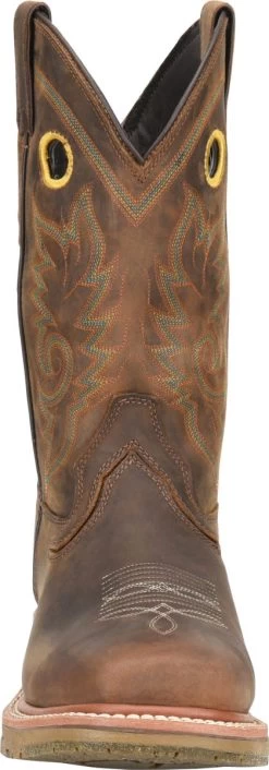 Double H Boots: Men's DH5241 Brown Square Composite Toe 12" Elijah Workflex MAX Cowboy Boot 12 Double H Boots: Men's DH5241 Brown Square Composite Toe 12" Elijah Workflex MAX Cowboy Boot -Work Shoes Store dh5241 500xauto toe