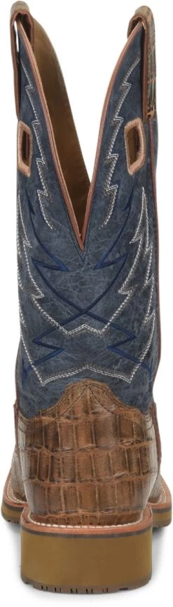 Double H Boots: Men’s DH7011 Navy NYLES 11” Steel Toe Square Toe Roper -Work Shoes Store dh7011 500xauto heel