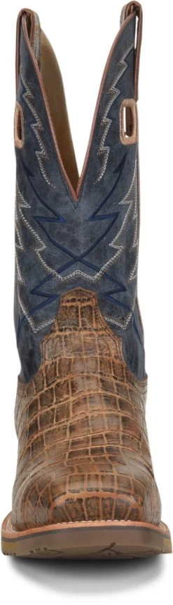 Double H Boots: Men’s DH7011 Navy NYLES 11” Steel Toe Square Toe Roper -Work Shoes Store dh7011 500xauto toe