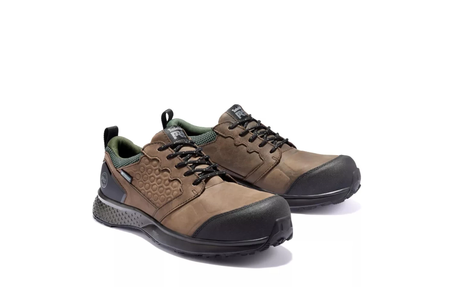 Timberland Pro Shoes: Men's A21PN Brown Green Reaxion Composite Toe Athletic Work Shoe 5 Timberland Pro Shoes: Men's A21PN Brown Green Reaxion Composite Toe Athletic Work Shoe - Image 3