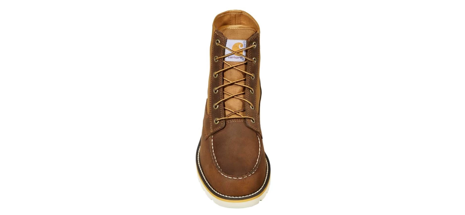 Carhartt Boots: Men's FW6035-M Brown Leather And Nylon 6-Inch Soft Toe Wedge Work Boot 6 Carhartt Boots: Men's FW6035-M Brown Leather And Nylon 6-Inch Soft Toe Wedge Work Boot - Image 4