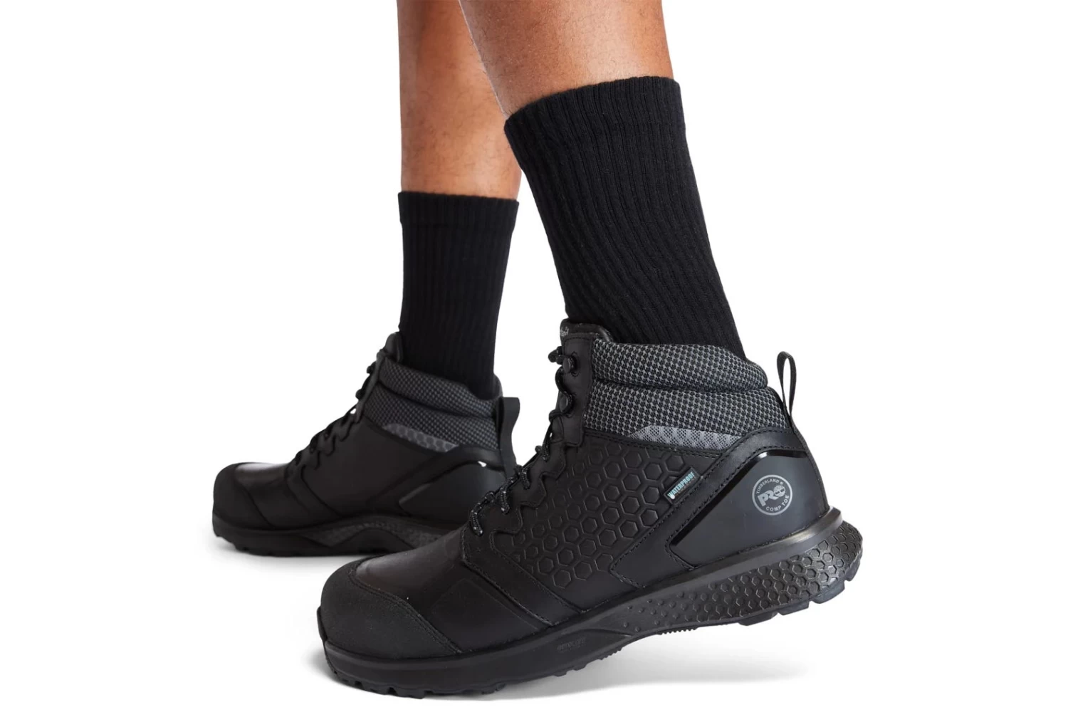 Timberland Pro Boots: Men's A1ZC9 Black Reaxion Composite Toe Waterproof Hiker 7 Timberland Pro Boots: Men's A1ZC9 Black Reaxion Composite Toe Waterproof Hiker - Image 5