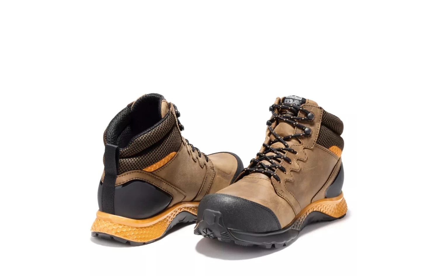 Timberland Pro Boots: Men's A1ZR1 Brown Orange Reaxion Composite Toe Waterproof Hiker 5 Timberland Pro Boots: Men's A1ZR1 Brown Orange Reaxion Composite Toe Waterproof Hiker - Image 3