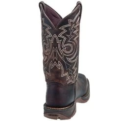 Durango Boots: Men's Brown Rebel DB4443 Leather Square Toe Cowboy Boots -Work Shoes Store durango db4443 b 01