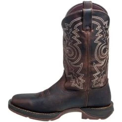Durango Boots: Men's Brown Rebel DB4443 Leather Square Toe Cowboy Boots -Work Shoes Store durango db4443 i 01