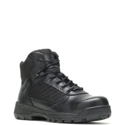 Bates Boots: Men's E03164 Black Composite Toe Tactical Sport 2 Mid Side Zip EH Work Boot