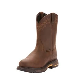Ariat Boots: Men's 10001198 Brown Waterproof Workhog Boots 11 Ariat Boots: Men's 10001198 Brown Waterproof Workhog Boots -Work Shoes Store f18 mns workhog pullon wp simmons 10001198 front