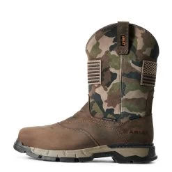 Ariat Boots: Men's 10029518 Dark Brown Camo Rebar Flex Patriot Waterproof Composite Toe Work Boot -Work Shoes Store f19 mns work couto 10029518 side