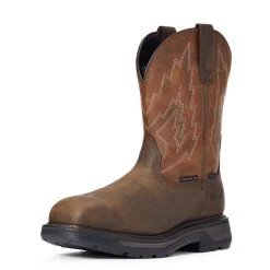 Ariat Boots: Men's 10033993 Dark Brown Big Rig Waterproof Composite Toe Work Boot -Work Shoes Store f20 mns work 10033993 3 4 front